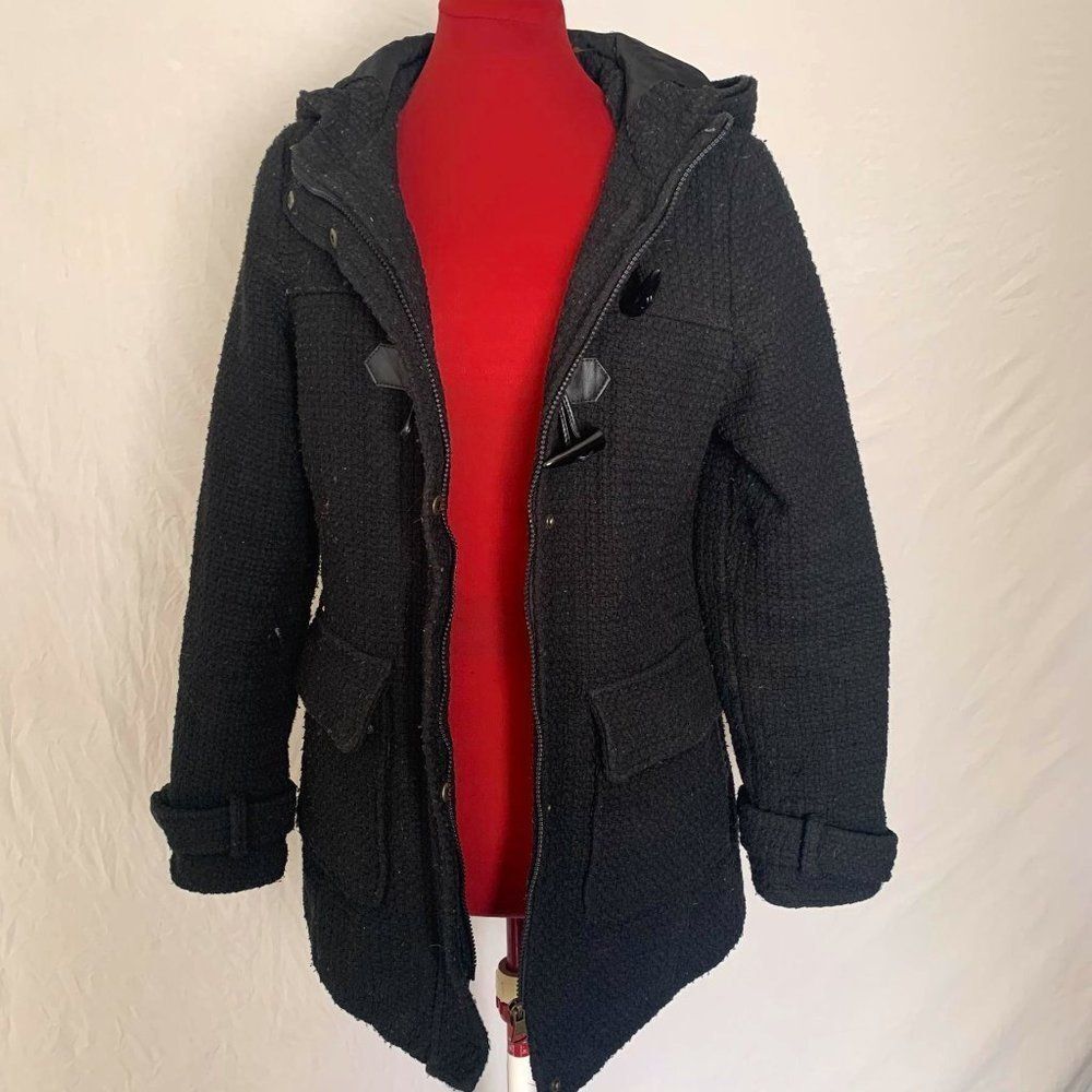 Black Pea/Duffle Coat with Hood